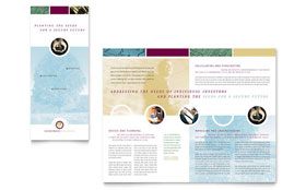 Financial Consulting Trifold Brochure Template - Word, Publisher, InDesign, Illustrator, Pages, QuarkXPress, CorelDraw