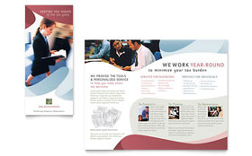 Tax Accounting Services Trifold Brochure Template - Word, Publisher, InDesign, Illustrator, Pages, QuarkXPress, CorelDraw