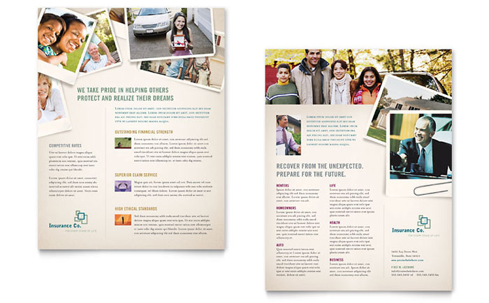 Life Insurance Company Datasheet Template - Word, Publisher, InDesign, Illustrator, Pages, QuarkXPress, CorelDraw