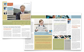 Investment Advisor Newsletter Template - Word, Publisher, InDesign, Illustrator, Pages, QuarkXPress, CorelDraw
