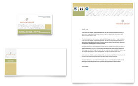 Investment Advisor Business Card & Letterhead Template - Word, Publisher, InDesign, Illustrator, Pages, QuarkXPress, CorelDraw