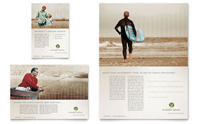 Retirement Investment Services Flyer & Ad Template - Word, Publisher, InDesign, Illustrator, Pages, QuarkXPress, CorelDraw