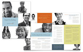 Private Bank Brochure Template - Word, Publisher, InDesign, Illustrator, Pages, QuarkXPress, CorelDraw