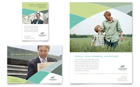 Financial Advisor Flyer & Ad Template - Word, Publisher, InDesign, Illustrator, Pages, QuarkXPress, CorelDraw