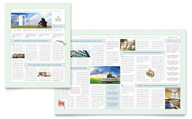 Mortgage Lenders Newsletter Template - Word, Publisher, InDesign, Illustrator, Pages, QuarkXPress, CorelDraw