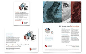 Investment Bank Flyer & Ad Template - Word, Publisher, InDesign, Illustrator, Pages, QuarkXPress, CorelDraw
