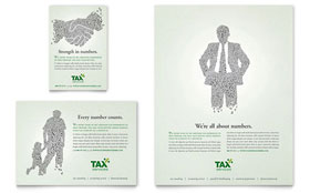 Accounting & Tax Services Flyer & Ad Template - Word, Publisher, InDesign, Illustrator, Pages, QuarkXPress, CorelDraw