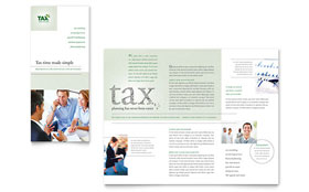 Accounting & Tax Services Trifold Brochure Template - Word, Publisher, InDesign, Illustrator, Pages, QuarkXPress, CorelDraw