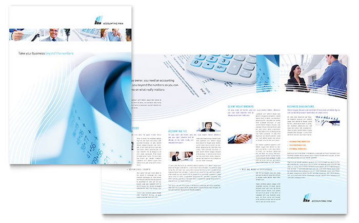 Accounting Firm Brochure Template - Word, Publisher, InDesign, Illustrator, Pages, QuarkXPress, CorelDraw