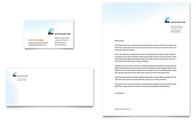 Accounting Firm Business Card & Letterhead Template - Word, Publisher, InDesign, Illustrator, Pages, QuarkXPress, CorelDraw