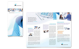 Accounting Firm Trifold Brochure Template - Word, Publisher, InDesign, Illustrator, Pages, QuarkXPress, CorelDraw