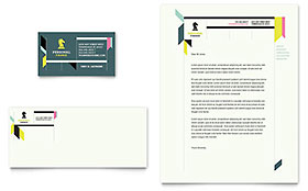 Personal Finance Business Card & Letterhead Template - Word, Publisher, InDesign, Illustrator, Pages, QuarkXPress, CorelDraw