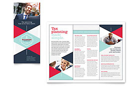 Tax Preparer Trifold Brochure Template - Word, Publisher, InDesign, Illustrator, Pages, QuarkXPress, CorelDraw