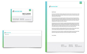 Auditing Firm Business Card & Letterhead Template - Word, Publisher, InDesign, Illustrator, Pages, QuarkXPress, CorelDraw
