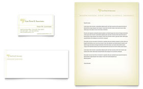 Attorney & Legal Services Business Card & Letterhead Template - Word, Publisher, InDesign, Illustrator, Pages, QuarkXPress, CorelDraw