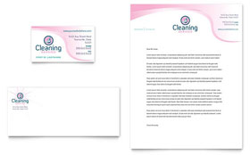House Cleaning & Maid Services Business Card & Letterhead Template - Word, Publisher, InDesign, Illustrator, Pages, QuarkXPress, CorelDraw