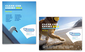 Car Cleaning Poster Template - Word, Publisher, InDesign, Illustrator, Pages, QuarkXPress, CorelDraw