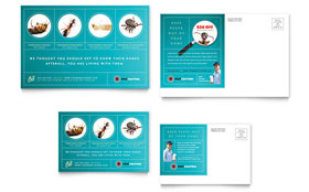 Pest Control Services Postcard Template - Word, Publisher, InDesign, Illustrator, Pages, QuarkXPress, CorelDraw