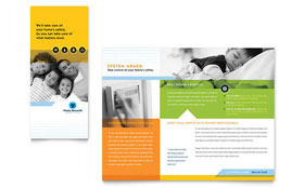 Home Security Systems Trifold Brochure Template - Word, Publisher, InDesign, Illustrator, Pages, QuarkXPress, CorelDraw