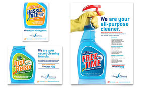 House Cleaning & Housekeeping Flyer & Ad Template - Word, Publisher, InDesign, Illustrator, Pages, QuarkXPress, CorelDraw