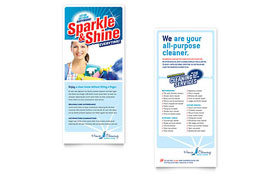 House Cleaning & Housekeeping Rack Card Template - Word, Publisher, InDesign, Illustrator, Pages, QuarkXPress, CorelDraw