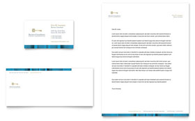 Small Business Consulting Business Card & Letterhead Template - Word, Publisher, InDesign, Illustrator, Pages, QuarkXPress, CorelDraw