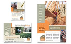 Home Building Carpentry Flyer & Ad Template - Word, Publisher, InDesign, Illustrator, Pages, QuarkXPress, CorelDraw