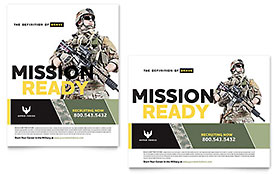 Military Poster Template - Word, Publisher, InDesign, Illustrator, Pages, QuarkXPress, CorelDraw