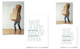 We're Moving Note Card Template - Word, Publisher, InDesign, Illustrator, Pages, QuarkXPress, CorelDraw