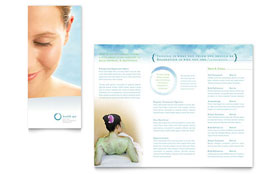 Day Spa & Resort Trifold Brochure Template - Word, Publisher, InDesign, Illustrator, Pages, QuarkXPress, CorelDraw
