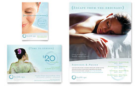 Day Spa & Resort Flyer & Ad Template - Word, Publisher, InDesign, Illustrator, Pages, QuarkXPress, CorelDraw