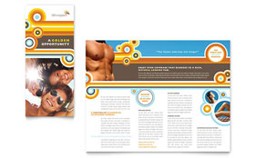 Tanning Salon Trifold Brochure Template - Word, Publisher, InDesign, Illustrator, Pages, QuarkXPress, CorelDraw