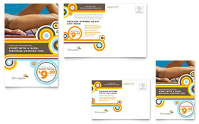Tanning Salon Postcard Template - Word, Publisher, InDesign, Illustrator, Pages, QuarkXPress, CorelDraw