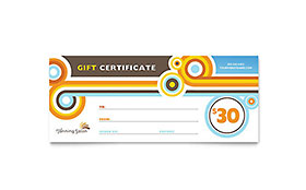 Tanning Salon Gift Certificate Template - Word, Publisher, InDesign, Illustrator, Pages, QuarkXPress, CorelDraw
