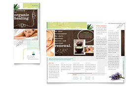 Day Spa Trifold Brochure Template - Word, Publisher, InDesign, Illustrator, Pages, QuarkXPress, CorelDraw