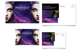 Makeup Artist Postcard Template - Word, Publisher, InDesign, Illustrator, Pages, QuarkXPress, CorelDraw