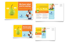 Weight Loss Clinic Postcard Template - Word, Publisher, InDesign, Illustrator, Pages, QuarkXPress, CorelDraw