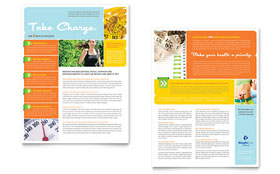 Weight Loss Clinic Datasheet Template - Word, Publisher, InDesign, Illustrator, Pages, QuarkXPress, CorelDraw