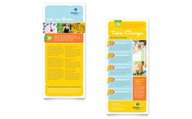 Weight Loss Clinic Rack Card Template - Word, Publisher, InDesign, Illustrator, Pages, QuarkXPress, CorelDraw