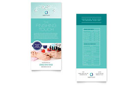 Nail Technician Rack Card Template - Word, Publisher, InDesign, Illustrator, Pages, QuarkXPress, CorelDraw