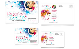 Cosmetology Postcard Template - Word, Publisher, InDesign, Illustrator, Pages, QuarkXPress, CorelDraw