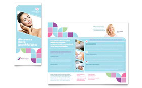 Medical Spa Trifold Brochure Template - Word, Publisher, InDesign, Illustrator, Pages, QuarkXPress, CorelDraw
