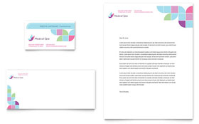 Medical Spa Business Card & Letterhead Template - Word, Publisher, InDesign, Illustrator, Pages, QuarkXPress, CorelDraw