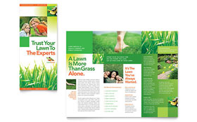Lawn Maintenance Trifold Brochure Template - Word, Publisher, InDesign, Illustrator, Pages, QuarkXPress, CorelDraw