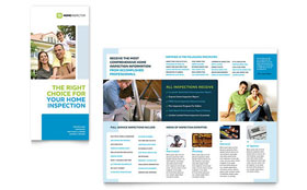Home Inspection & Inspector Trifold Brochure Template - Word, Publisher, InDesign, Illustrator, Pages, QuarkXPress, CorelDraw