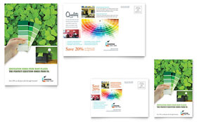 House Painting Contractor Postcard Template - Word, Publisher, InDesign, Illustrator, Pages, QuarkXPress, CorelDraw