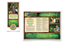 Tree Service Trifold Brochure Template - Word, Publisher, InDesign, Illustrator, Pages, QuarkXPress, CorelDraw