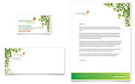 Lawn Mowing Service Business Card & Letterhead Template - Word, Publisher, InDesign, Illustrator, Pages, QuarkXPress, CorelDraw