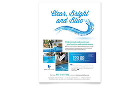 Pool Service Flyer Template - Word, Publisher, InDesign, Illustrator, Pages, QuarkXPress, CorelDraw
