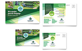 Landscaper Postcard Template - Word, Publisher, InDesign, Illustrator, Pages, QuarkXPress, CorelDraw